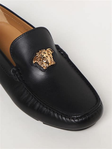 versace mocassino|versace black label slippers.